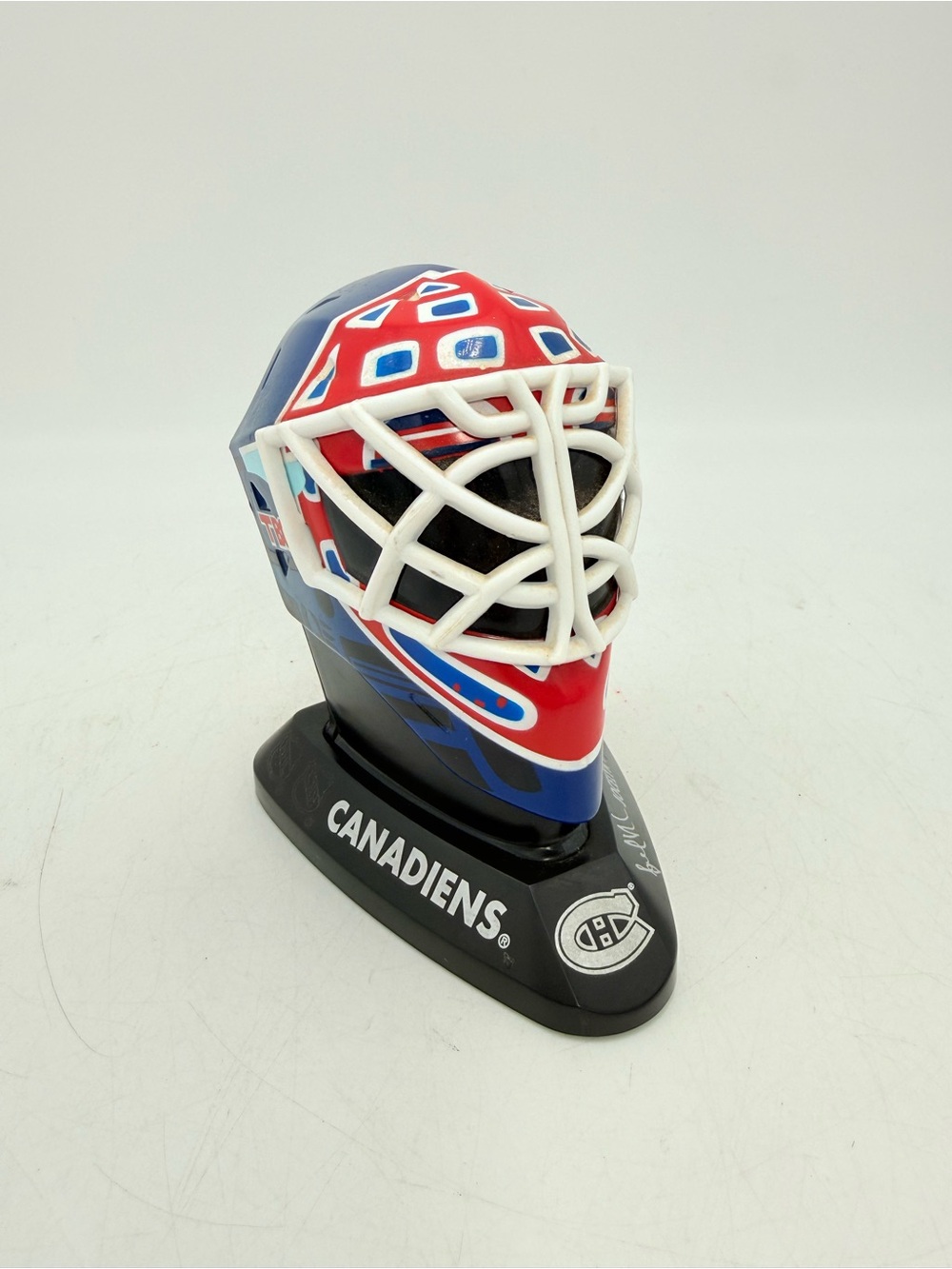 NHL Canadiens Red, Blue & White Decorative Goalie Mask